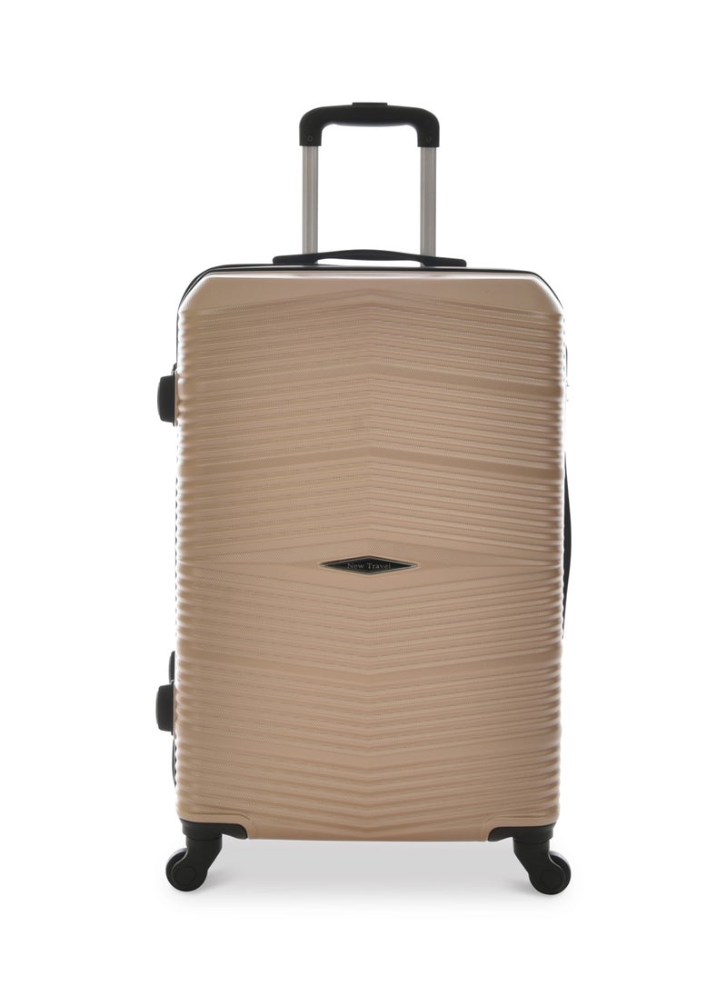 NEW TRAVEL New Travel ABS Luggage Set, including Carry On Cabin Sizes, 20/24/28 Inches, 871/3P (Beige Golden)  - Image 3