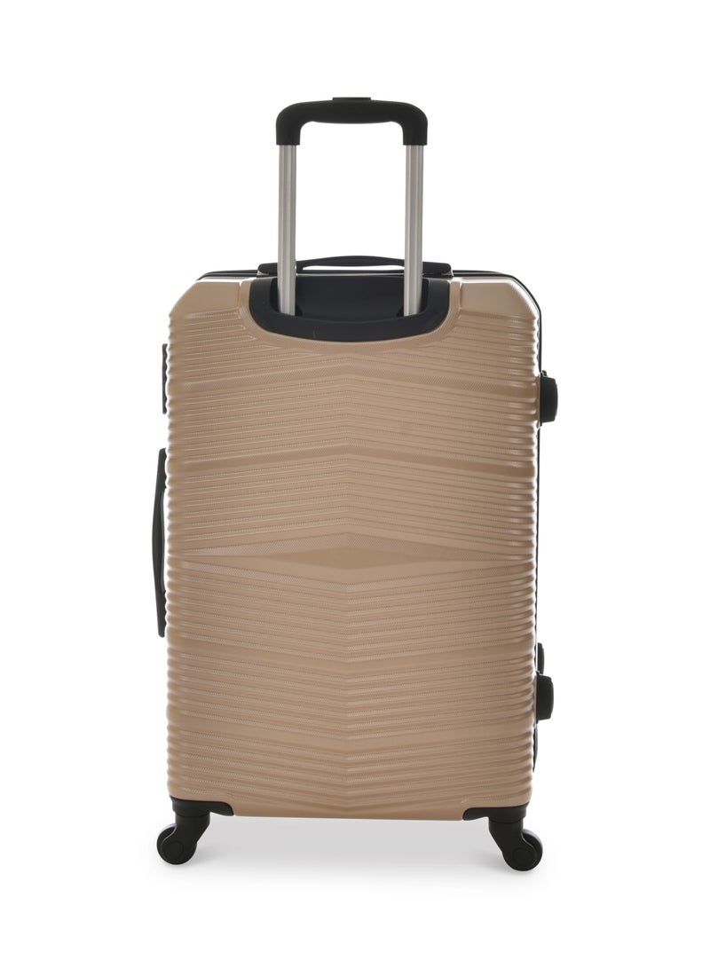 New Travel ABS Luggage Set, including Carry On Cabin Sizes, 20/24/28 Inches, 871/3P (Beige Golden)