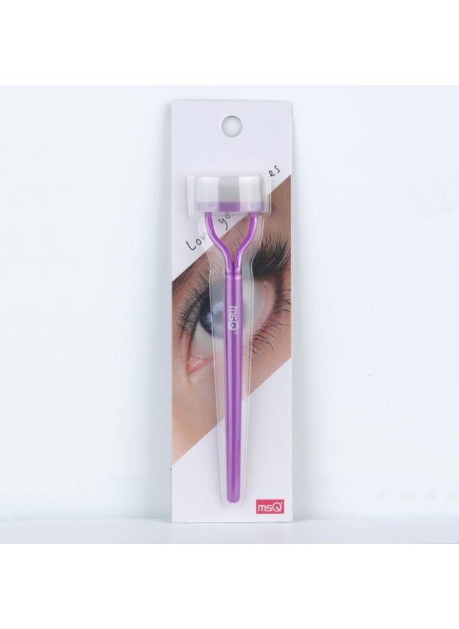 MSQ Eyelash Comb Eyebrow Brush MSQ Eyelash Separator Mascara Applicator Eyelash Definer With Comb Cover Arc Designed Cosmetic Brushes Tool (Purple)  - Image 2