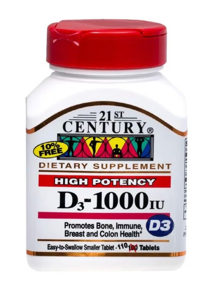 21st Century High Potency D3-1000IU Tablets 110'S - Image 1