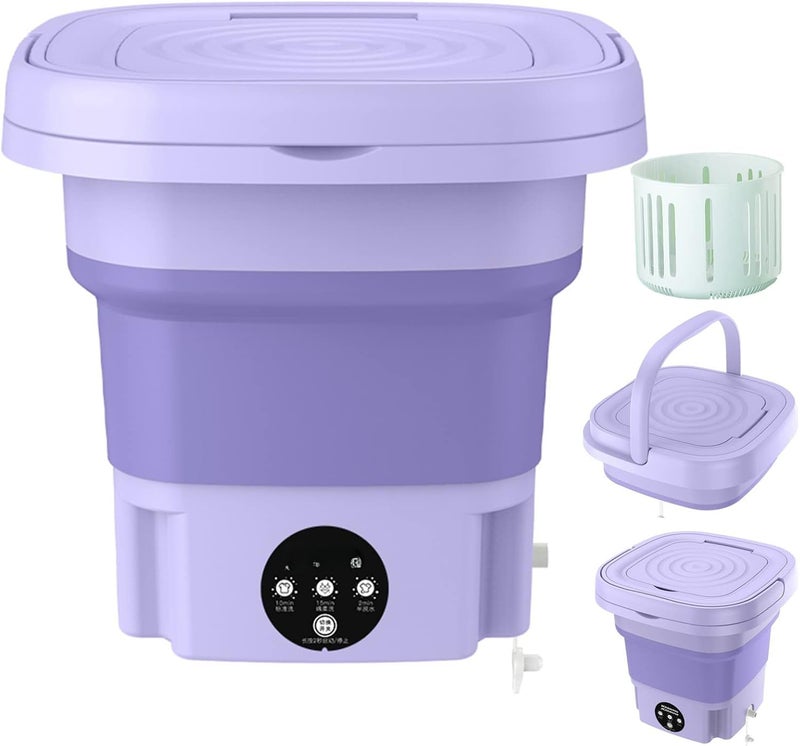 9L Multifunction Foldable Washing Machine - Compact and Portable Design - Ideal for Travel and Light Laundry - Multi Color - Image 2