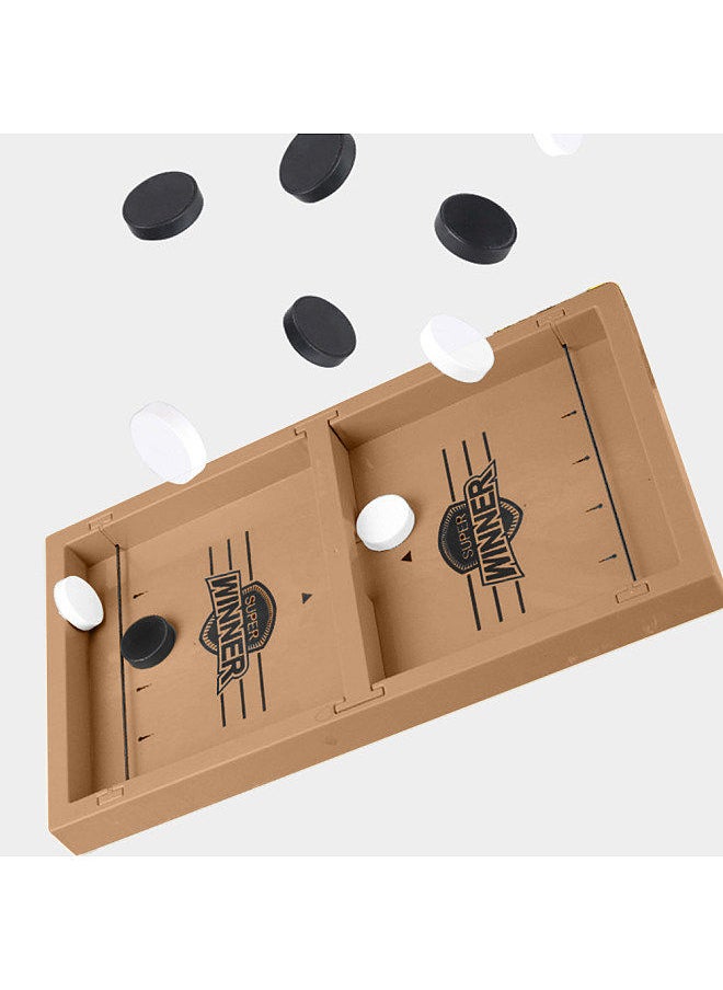 null - Bouncing Chess Hockey Game Sling Puck Slingshot Board Game Parent-Child Interactive Game 2-Player Desktop Games Tabletop Game Indoor Party Game - Image 1