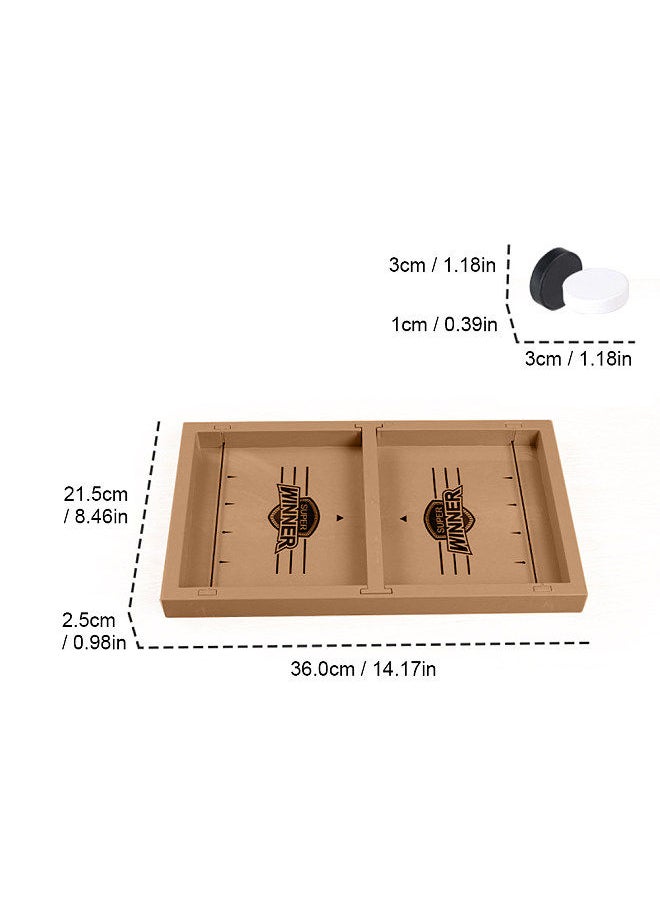 null - Bouncing Chess Hockey Game Sling Puck Slingshot Board Game Parent-Child Interactive Game 2-Player Desktop Games Tabletop Game Indoor Party Game - Image 1