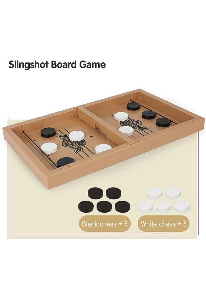 null - Bouncing Chess Hockey Game Sling Puck Slingshot Board Game Parent-Child Interactive Game 2-Player Desktop Games Tabletop Game Indoor Party Game - Image 1