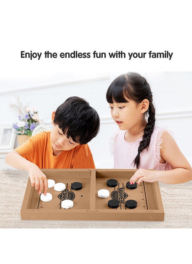 null - Bouncing Chess Hockey Game Sling Puck Slingshot Board Game Parent-Child Interactive Game 2-Player Desktop Games Tabletop Game Indoor Party Game - Image 1
