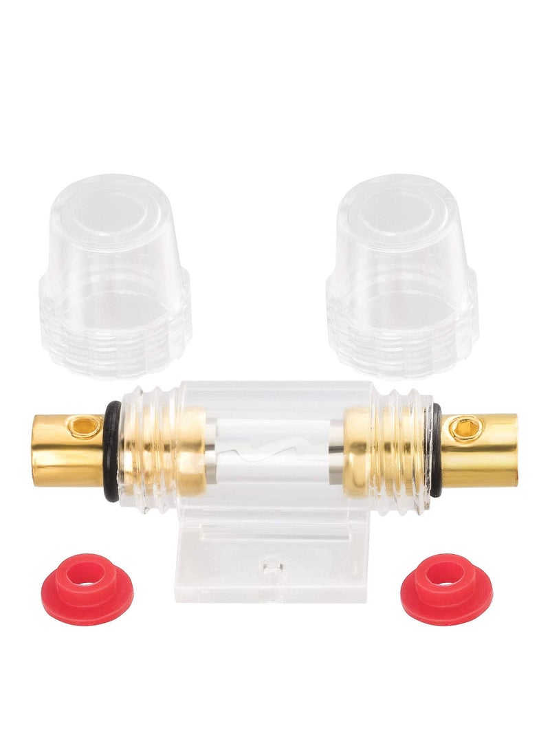 KASTWAVE حامل فيوز AGU 4-8 مقياس AWG حامل فيوز AGU في خطي مع قطعتين من فيوز نوع AGU 60A لمكبر صوت إنذار السيارة وضواغط صوت الشاحنة - Image 3