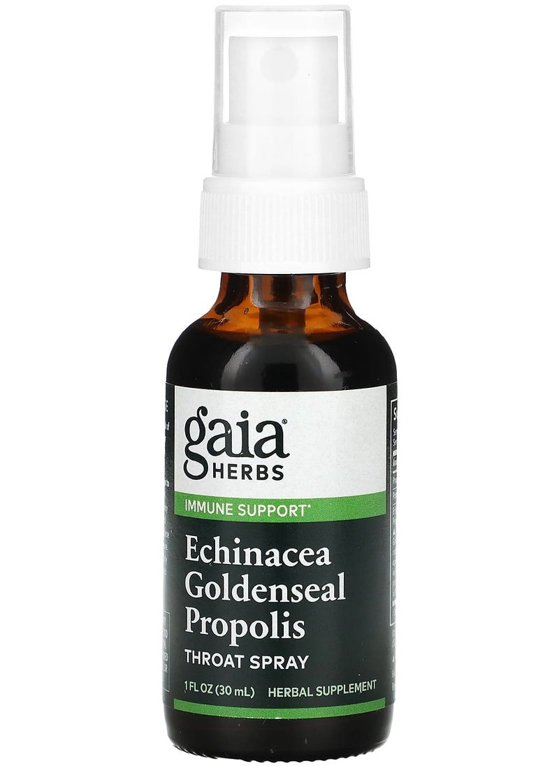 Gaia Herbs Throat Spray, Echinacea Goldenseal Propolis, 1 fl oz (30 ml) 