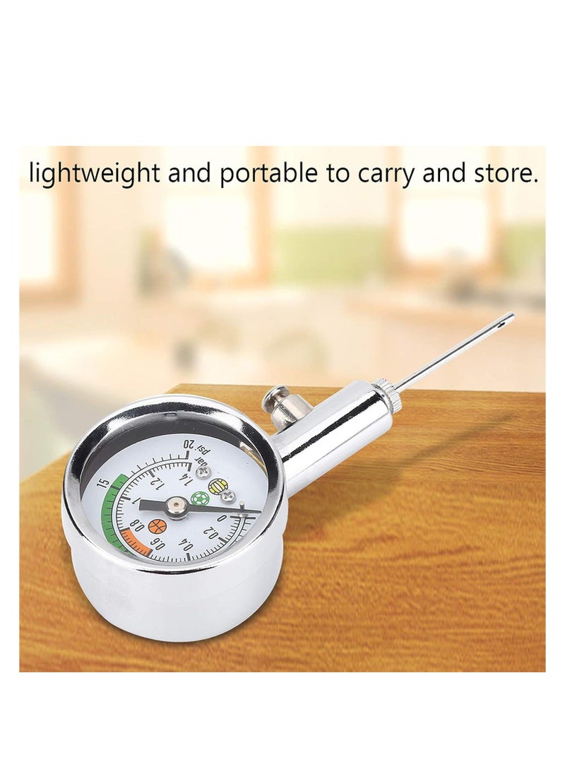 SYOSI Air Pressure Gauge for Balls, 0-20 psi Mini Ball Tool Gauge, Portable Test Adjust The Basketball Football Volleyball, 1 Pcs  - Image 5
