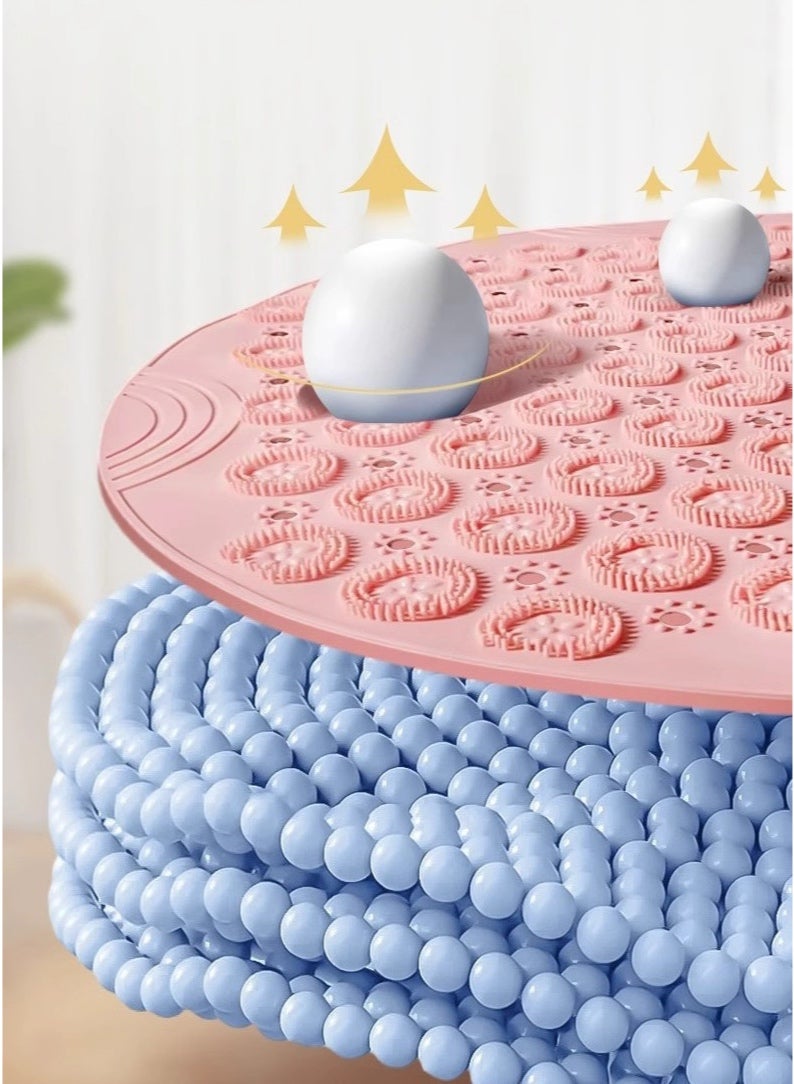 Massager Mat Feet Pressure Point Pad Anti Fatigue Walk Stone Acupoint Mat Particle Portable Massage Tool - Image 3