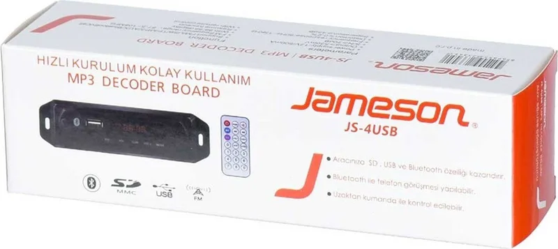 JAMESON Js-4 USB Bluetooth Aux SD Card Car Tape Converter Board with FM Radio