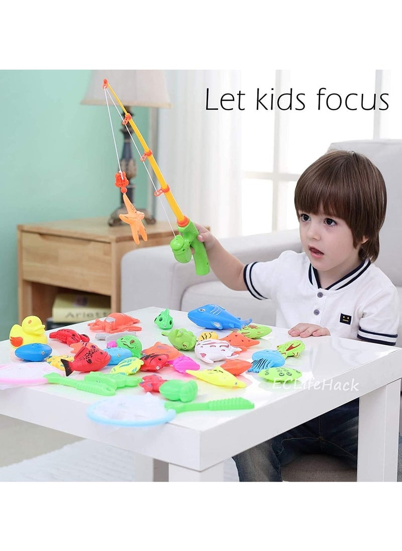 Zashe Kids Magnetic Fishing Game – 50-Piece 3D Fish Playset with Pool & Inflator  - Image 4