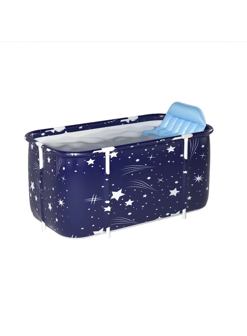 LOKIPA Portable Soaking Bath Tub,Extra Large Foldable Bathtub Freestanding Soaking Bathing Tub for Adult Bathroom, Folding SPA Tub, Separate Family Bathroom SPA Tub -120cm/47inch - Image 1