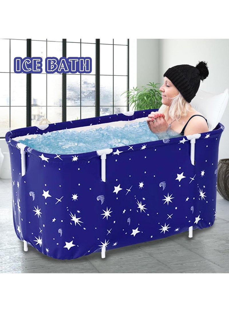 LOKIPA Portable Soaking Bath Tub,Extra Large Foldable Bathtub Freestanding Soaking Bathing Tub for Adult Bathroom, Folding SPA Tub, Separate Family Bathroom SPA Tub -120cm/47inch - Image 2