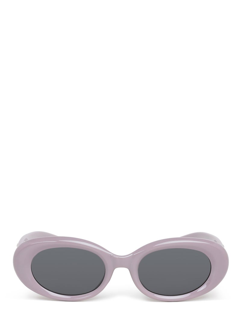 London Rag Metallic Stars Oval Sunglasses in Purple - Image 1