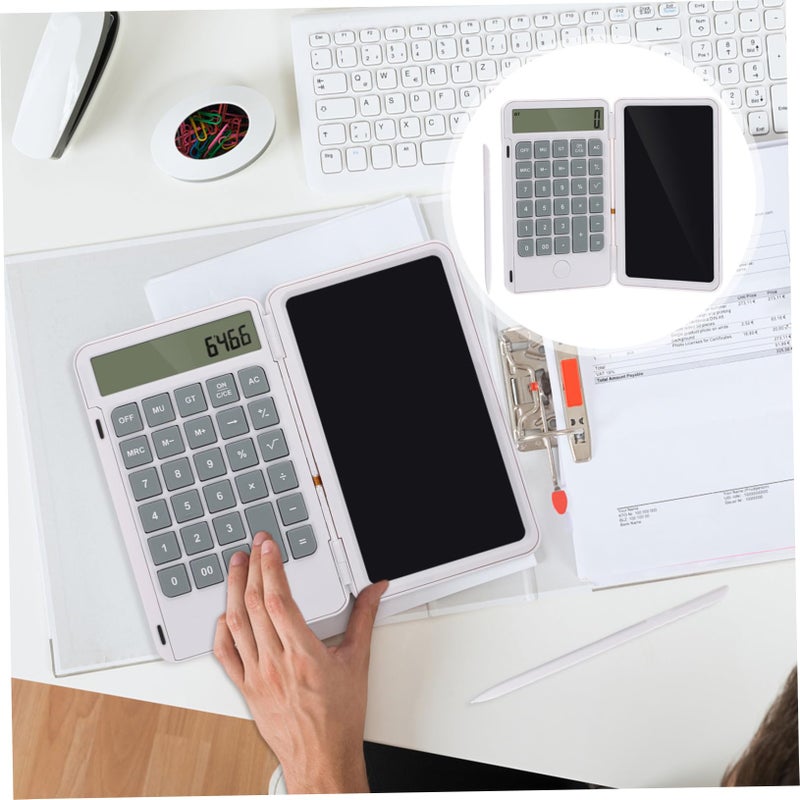 Portable LCD Handwriting Board Calculator Memo Pad for Students School Office Use - Image 3