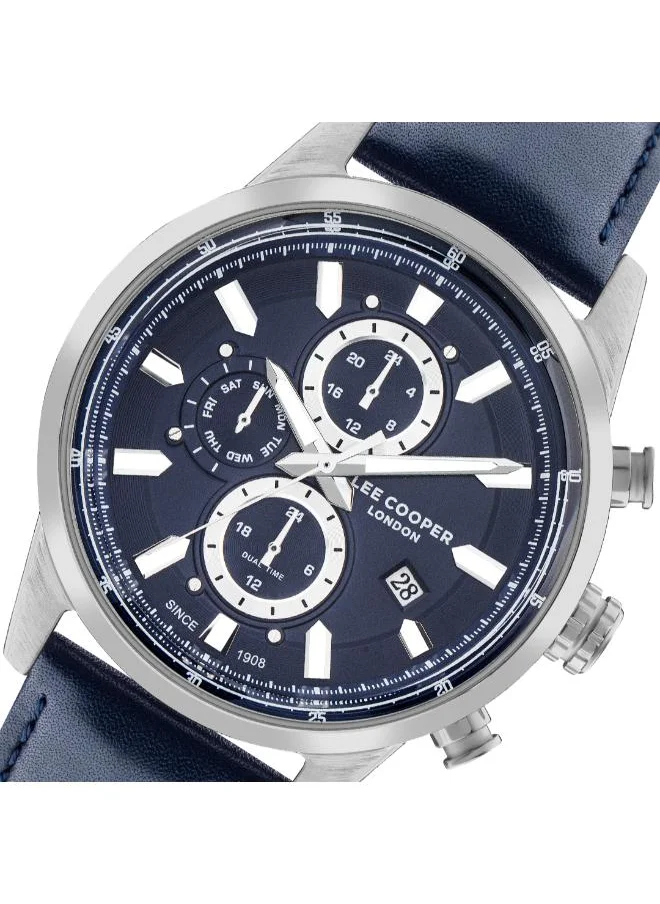 Lee Cooper Lee Cooper LC07855.399 Men's Multi Function Display Watch & Leather Strap Blue