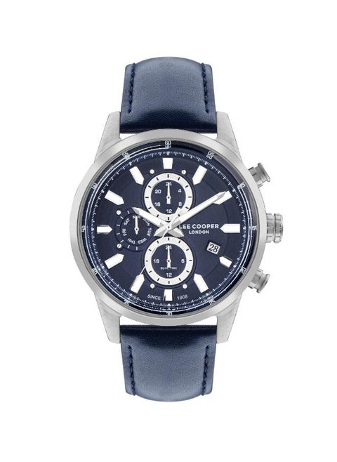 Lee Cooper LC07855.399 Men's Multi Function Display Watch & Leather Strap Blue