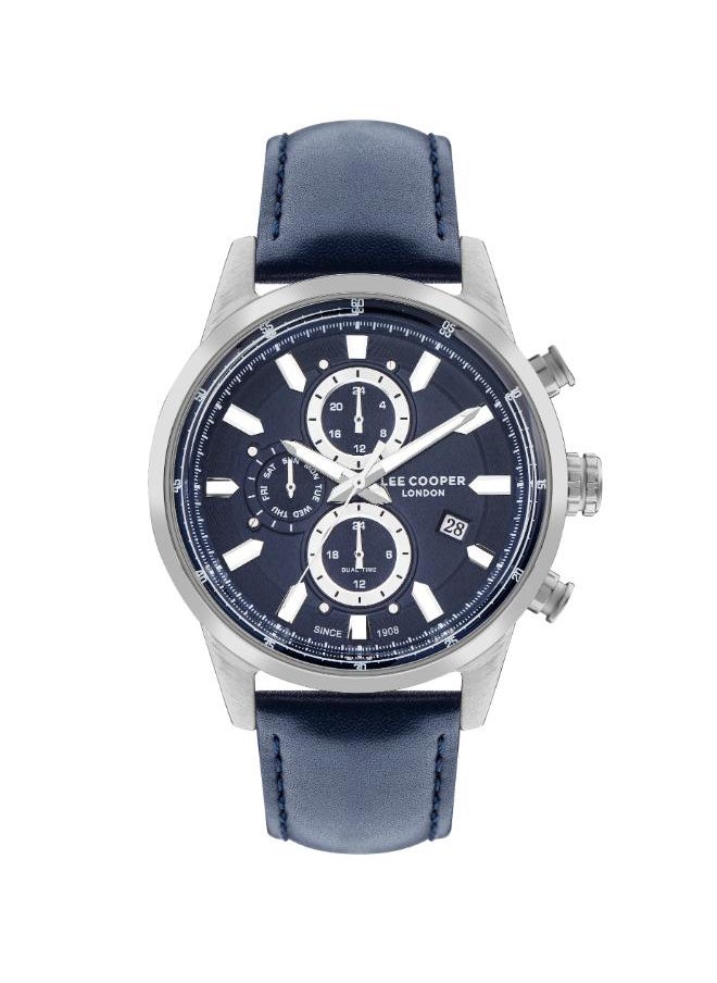 Lee Cooper LC07855.399 Men's Multi Function Display Watch & Leather Strap Blue
