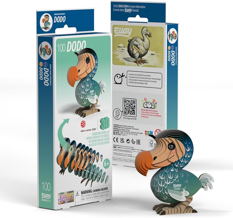 EUGY Practical build EUGY 100 Dodo Eco-Friendly 3D Paper Puzzle [Magic Glue Printed] Stain resistant - Image 5