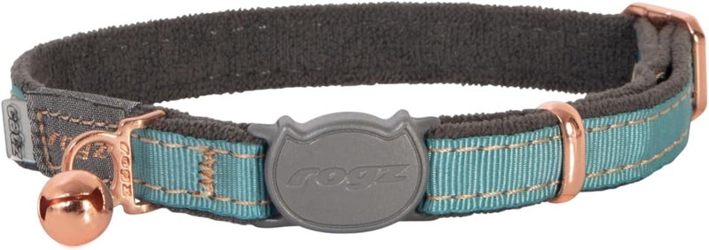Rogz URBAN Cat Collar Turquoise Moon with break-away safety buckle - Image 1