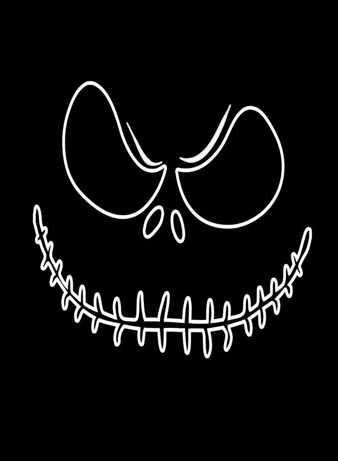 Decal Serpent Jack The Pumpkin King Stitch Face Inspired 6" Vinyl Sticker Car Decal (6" White) - Image 1