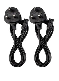 (2Pcs)-5Meter) Power Cable 3 Pin IEC/C7/UK Mains Plug to Figure 8 Connector Socket Power Cord Leads For Samsung/LG/TCL/Sony/TV/PS5/PS4/PS3/PC/Monitors Computer Printer Camera Home Audio Etc