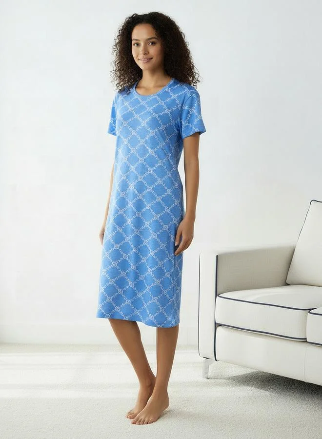 Splash FAV Printed Sleepshirt with Short Sleeves