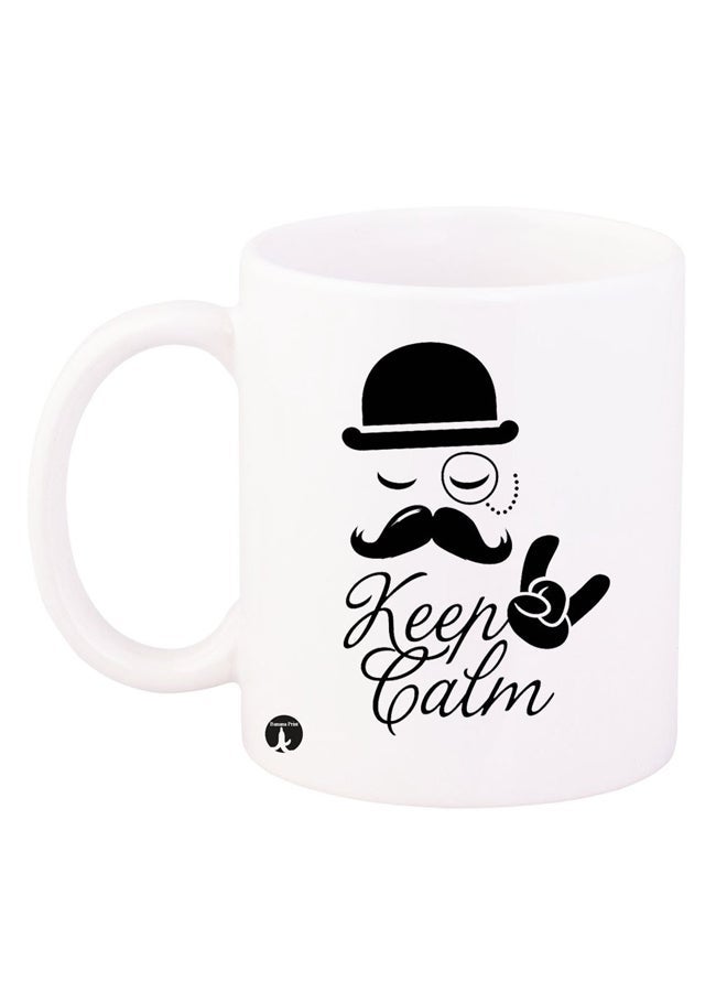 English Phrases Design Mug White/Black 11ounce