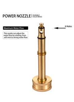 Y&D High Pressure Brass Heavy Duty Adjustable Twist Hose Nozzle Jet Sweeper for Garden Hoses (2 Pack)  - Image 5