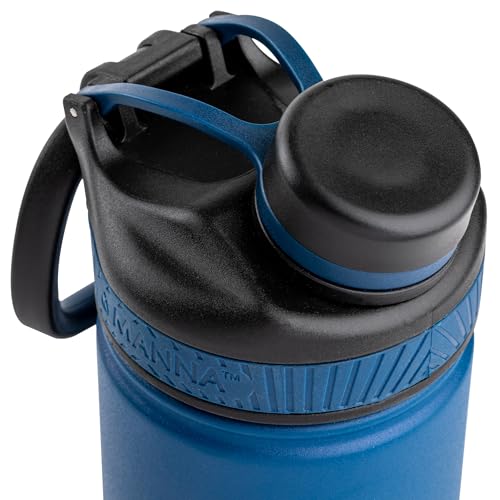 Manna Saratoga Double-wall Insulated Stainless Steel Bottle - 26 OZ - Powder Coated Indigo - Image 3