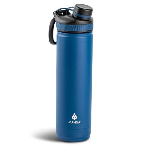 Manna Saratoga Double-wall Insulated Stainless Steel Bottle - 26 OZ - Powder Coated Indigo - Image 4