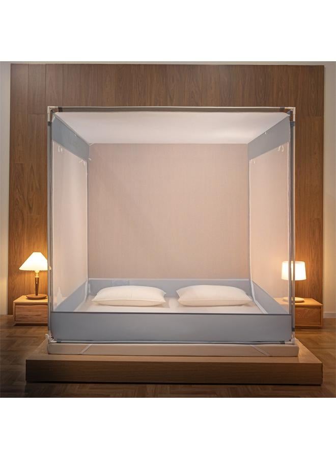 Bluejw Class A Maternal And Infant Grade Baby Anti-fall Mosquito Net Children's Household Dust-proof Thickened Full Bottom Stainless Steel Zipper Cartoon New - Image 4