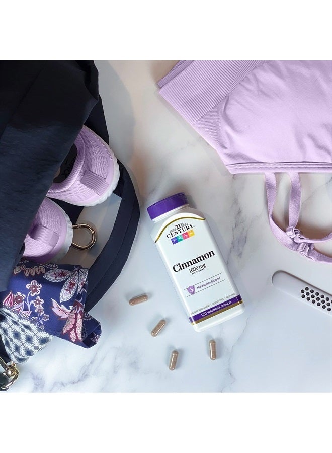 21st Century قرفة، 1000 ملغ، 120 كبسولة نباتية - Image 4