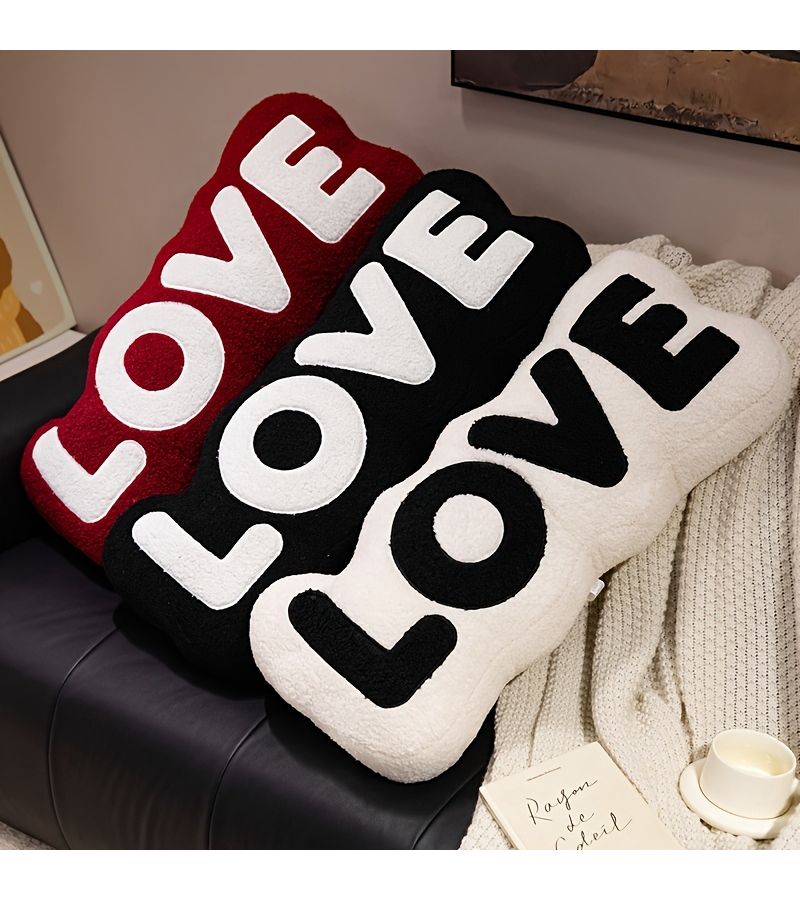 Love Pillow Super Soft Cozy Long Body Pillow 27.56 inch White Couples Gift Anniversary Wedding Engagement Valentines Day Quote Pillow Home Decor - Image 4