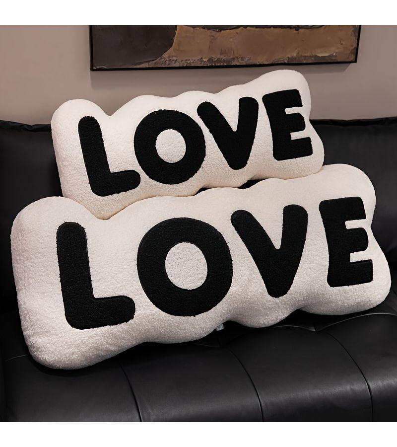 Love Pillow Super Soft Cozy Long Body Pillow 27.56 inch White Couples Gift Anniversary Wedding Engagement Valentines Day Quote Pillow Home Decor - Image 5