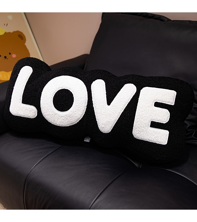 Love Pillow Super Soft Cozy Long Body Pillow 27.56 inch White Couples Gift Anniversary Wedding Engagement Valentines Day Quote Pillow Home Decor - Image 2