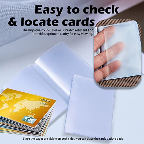 Lxnoap Plastic Wallet Insert Credit Card Holder Transparent (10 page 20 slots, 2 Pack) - Image 5