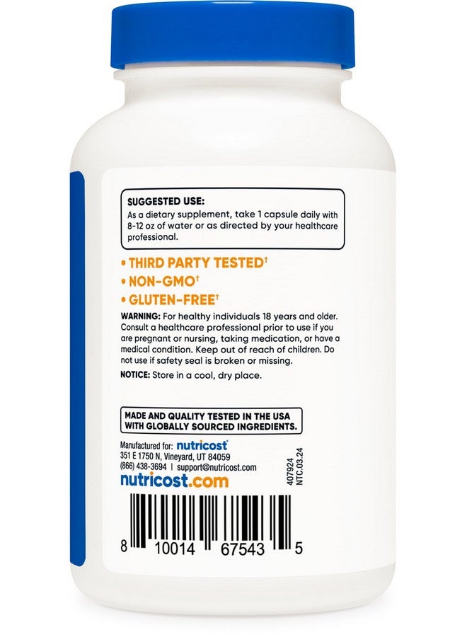 Nutricost Vitamin B12 (Methylcobalamin) 2000mcg, 240 Capsules - Vegetarian Caps, Non-GMO, Gluten Free B12 Supplement - Image 4