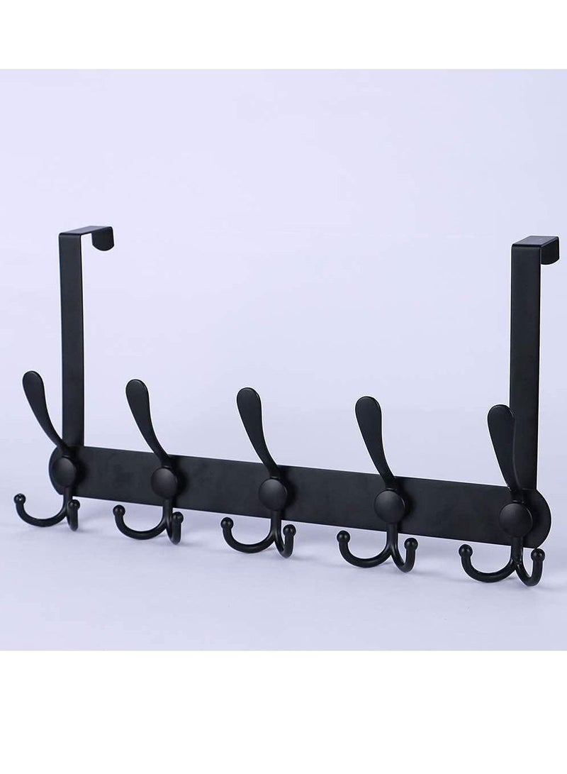 Over Door Hooks Hanger,Door Hooks for Bedrooms,Stainless Steel Hooks Storage for Coat Hat(Over door hooks black)  - Image 5