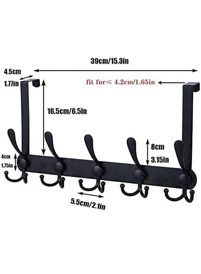 Over Door Hooks Hanger,Door Hooks for Bedrooms,Stainless Steel Hooks Storage for Coat Hat(Over door hooks black)  - Image 4