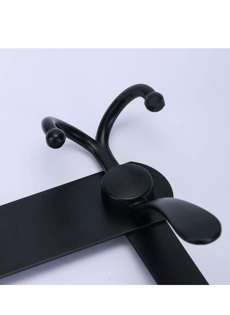 Over Door Hooks Hanger,Door Hooks for Bedrooms,Stainless Steel Hooks Storage for Coat Hat(Over door hooks black)  - Image 2
