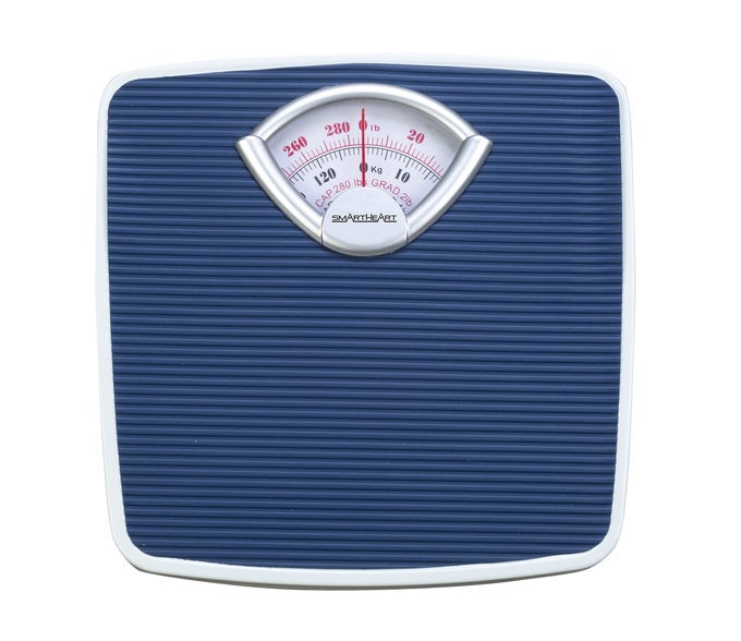 ANALOG BODY WEIGHT SCALE MECHANICAL SCALE 286 LBS 130 KG CAPACITY NONSKID PLATFORM EASY DIAL CALIBRATION NO BATTERIES NEEDED
