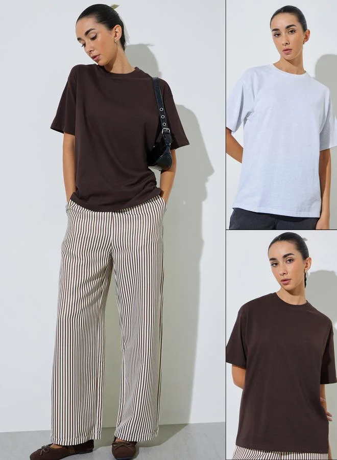 Styli Pack Of 2 - Basic Oversized T-Shirt