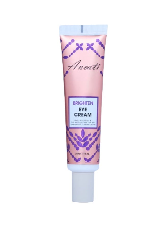 Anvati Brighten Eye Cream 30ml for Men & Women – Hydrating Under Eye Cream for Dark Circles, Puffiness, Fine Lines & Smooth Radiant Skin - Image 1