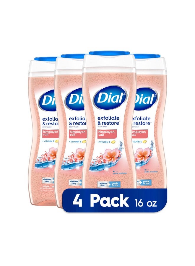 Dial Body Wash Exfoliate & Restore Himalayan Salt 16 Fl Oz Pack Of 4 - Image 1