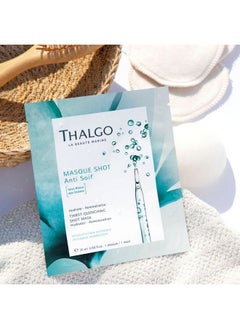 Thalgo Thirst-Quenching Shot Mask - Refreshing Hydrating Sheet Mask With Hyaluronic Acid For Lasting Moisture - 20Ml  - Image 4