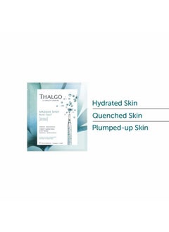 Thalgo Thirst-Quenching Shot Mask - Refreshing Hydrating Sheet Mask With Hyaluronic Acid For Lasting Moisture - 20Ml  - Image 3