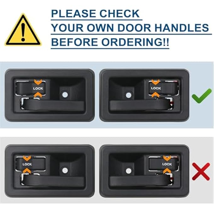 rayihni Compatible For Interior Door Handle Pair Compatible For Jeep Wrangler Yj Tj 19912006 Replaces 55176477Ab 55176476Ab 79540 79541 Jeep Wrangler Accessories - Image 3