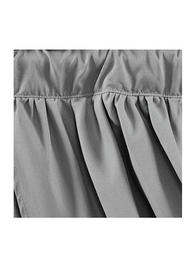 Lush Decor Lucia Elegant Waterfall Valance for Living Room Kitchen, and Bedroom, Soft Polyester Window Curtain, Single -Gray (42"W x 18"L) - Image 4