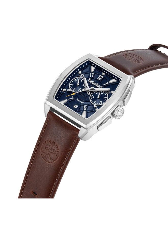Timberland Men Morristown Blue Dial Leather Strap Multifunction Watch for Men, 40mm - Image 2
